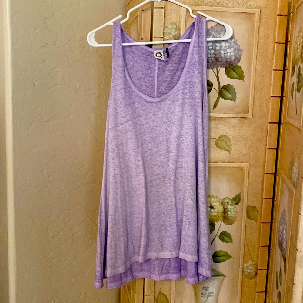 ANTHROPOLOGIE Purple Ombre Linen Tank Top